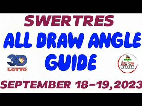 THE BEST ANGLE GUIDE IN SWERTRES LOTTO OR 3D .